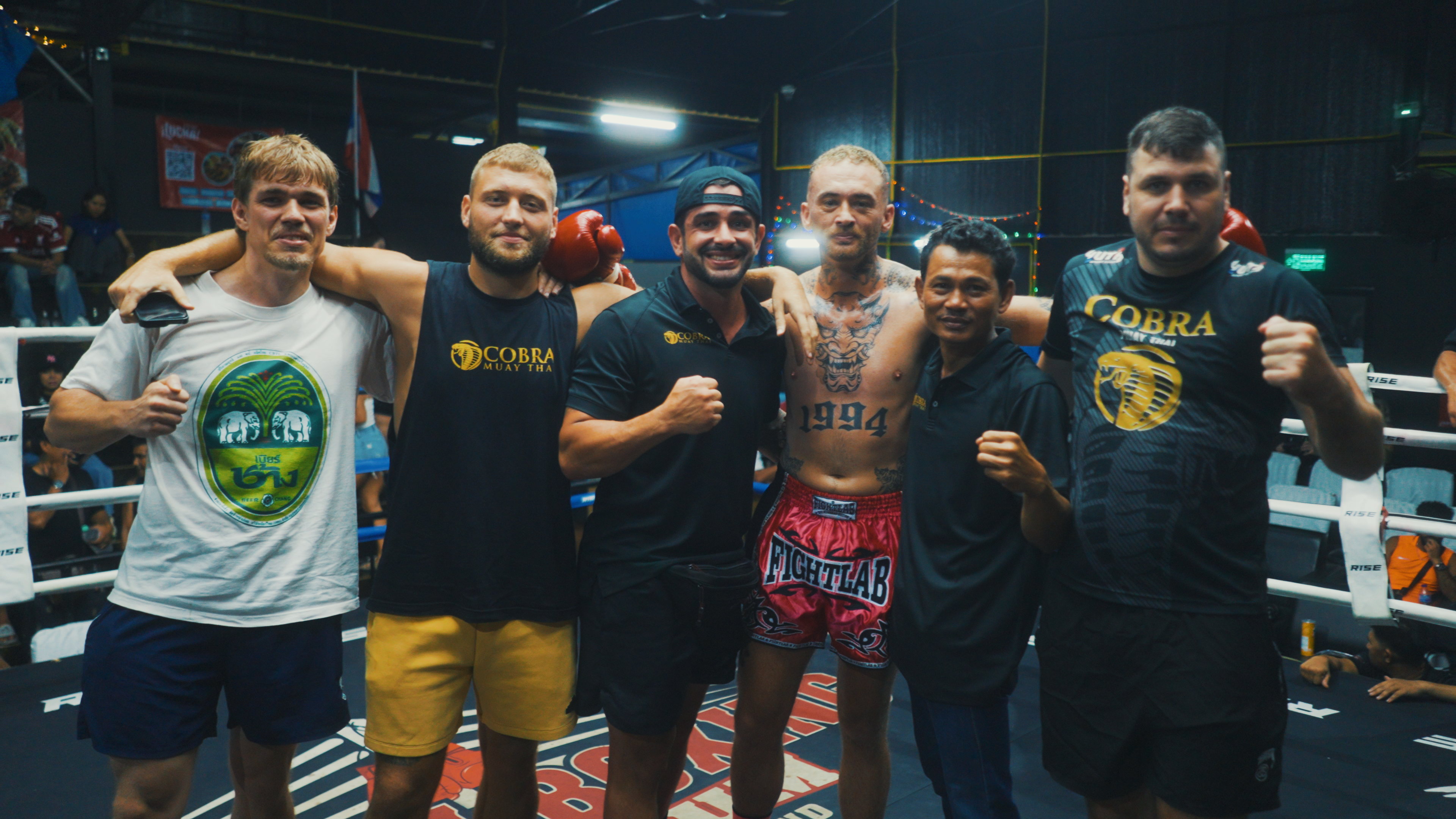 Cobra Muay Thai fight team at a local event
