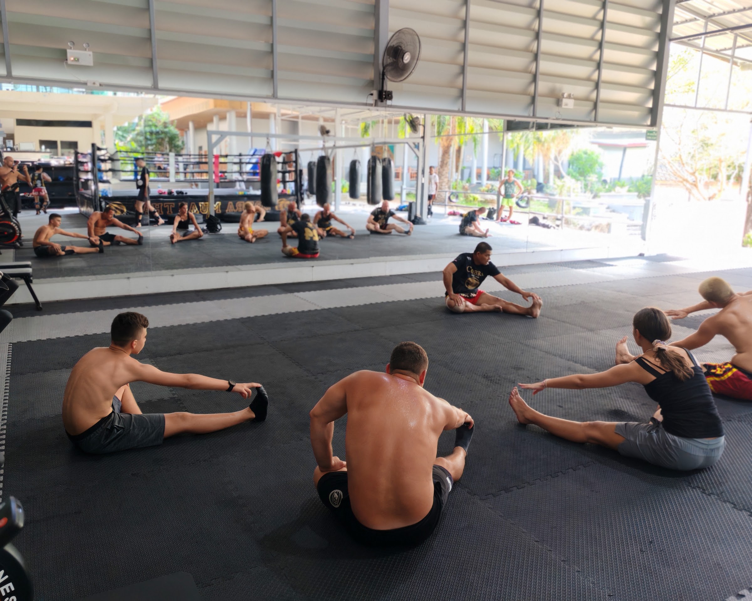 Beginner-friendly warm-up at Cobra Muay Thai Phuket