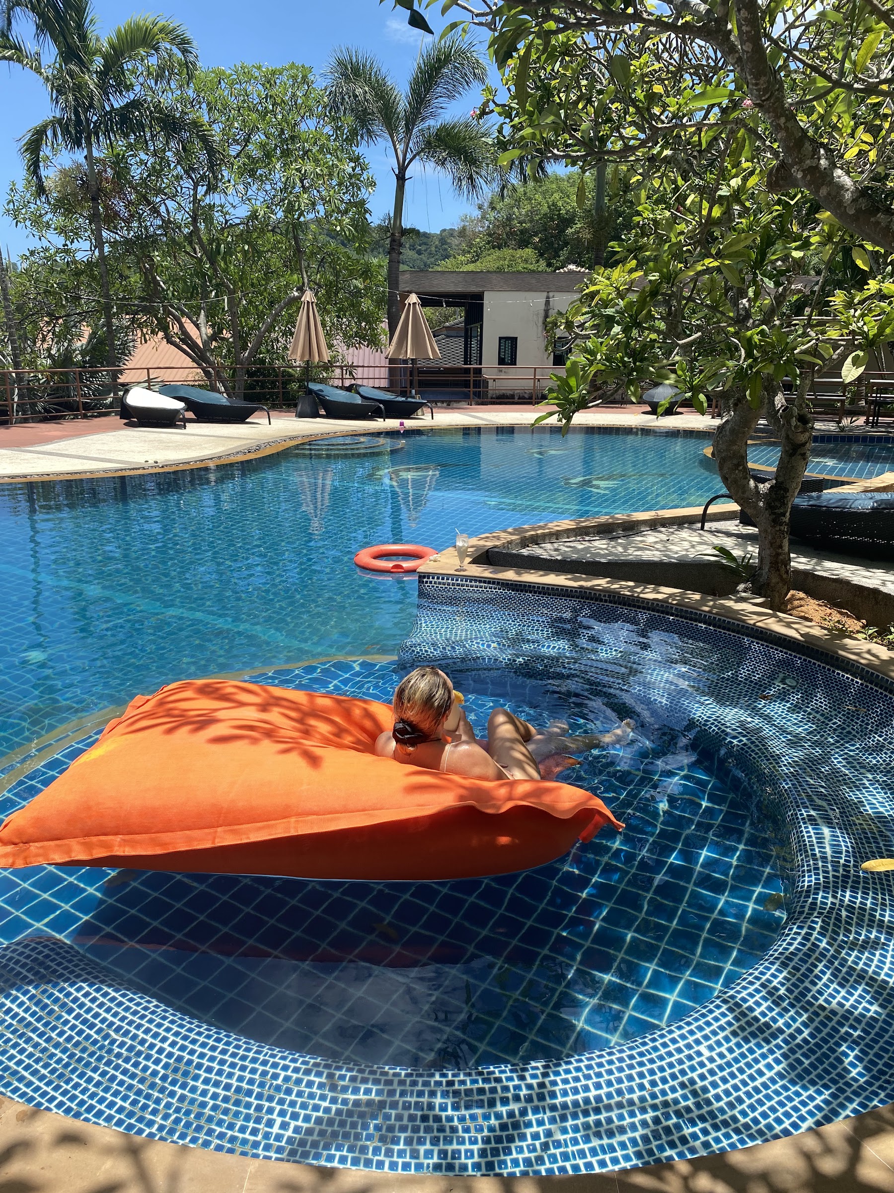 Pool between sessions at Cobra Muay Thai