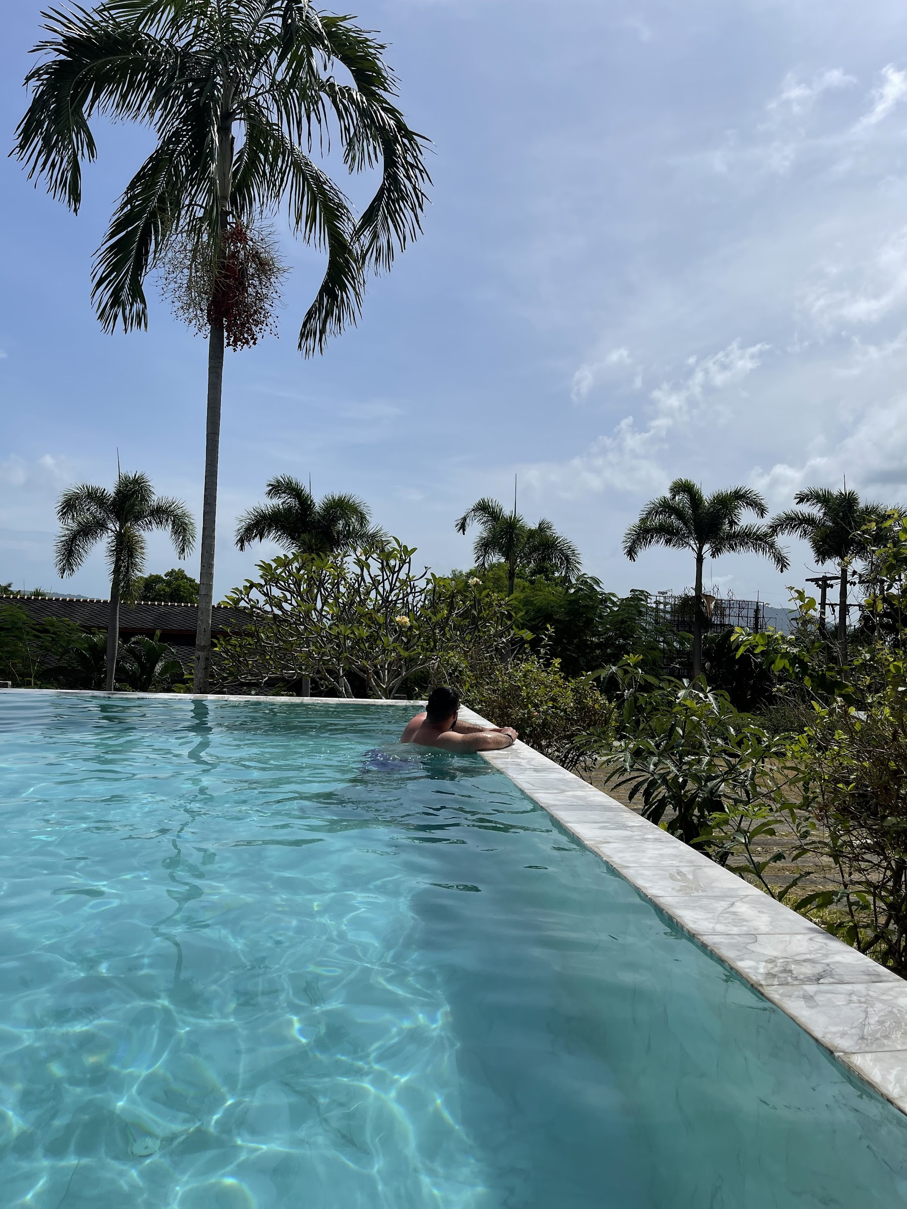Pool next to the gym at Cobra Muay Thai