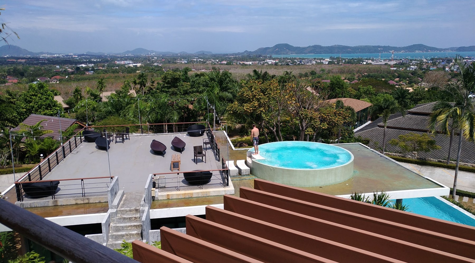 Pool and bay near Cobra Muay Thai